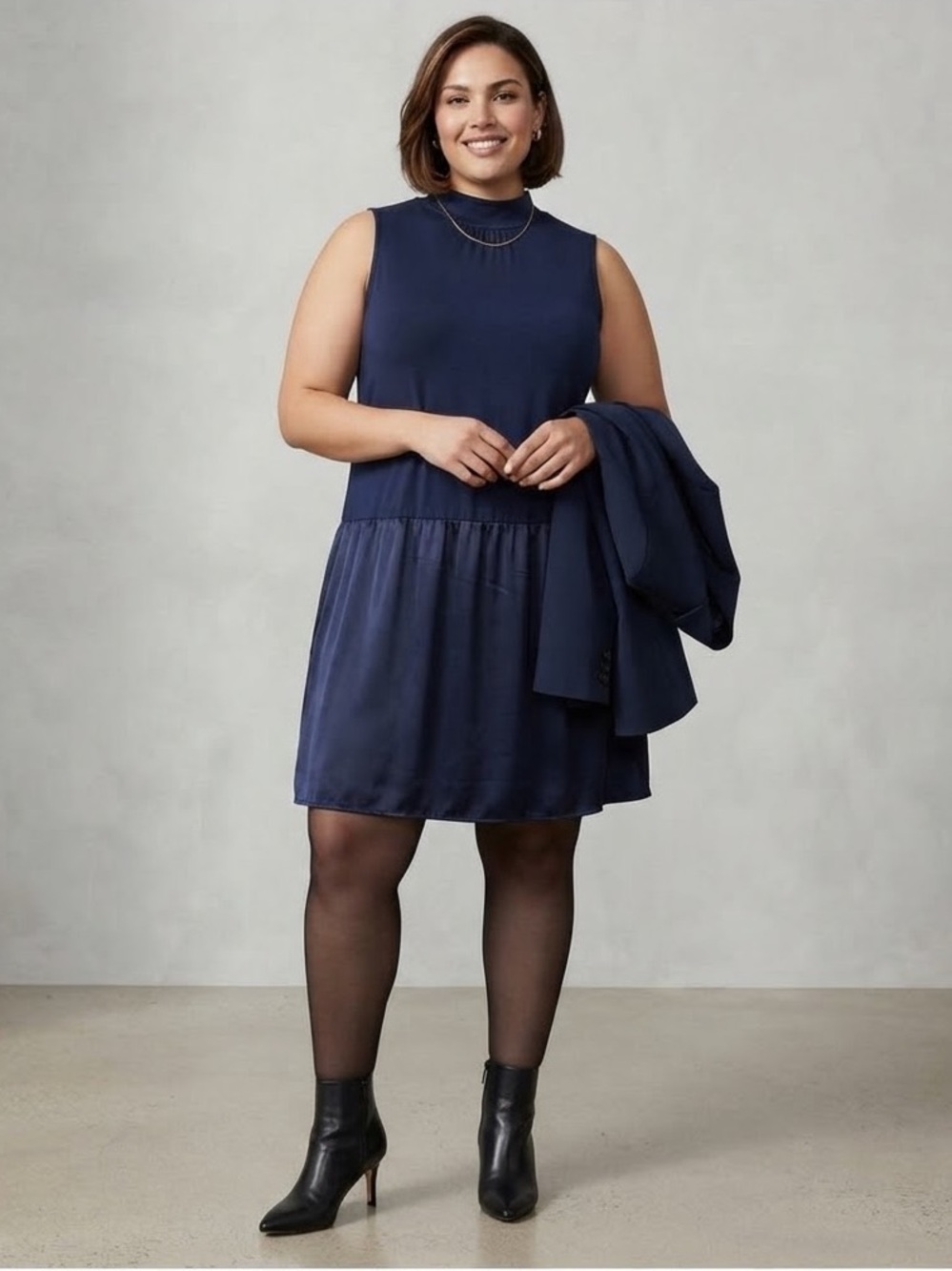 Michael Stars Ella Satin Nocturnal Dress